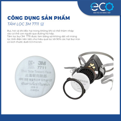 Tấm lọc bụi 3M 7711 tăng hiệu quả lọc khi kết hợp phin lọc