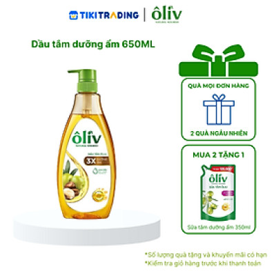 DẦU TẮM OLIV 3X DƯỠNG ẨM 650ML/1L