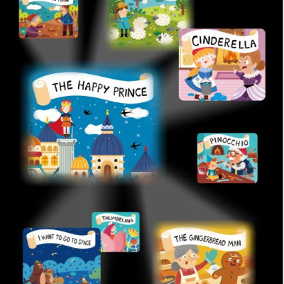 Đồ Chơi Đèn Pin Kể Chuyện Phiên Bản 12 Truyện - Mideer StoryBook (có kèm bản dịch tiếng Việt)