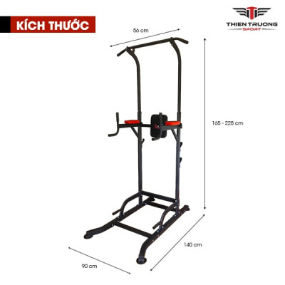 Xà kép đa năng T056, ghế tập đa năng trong nhà điều chỉnh từ 165cm đến 225cm chắc chắn cho gia đình