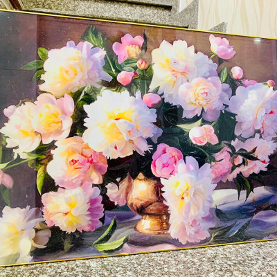 TRANH TRÁNG GƯƠNG - TRANH CANVAS - TRANH TREO TRƯỜNG BÌNH HOA(TẶNG KÈM ĐINH 3 CHÂN)