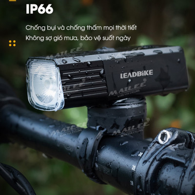 Đèn pha xe đạp gắn xe LD88-600LM độ sáng 600 lumen, pin dung lượng cao 2200mAh, chất liệu vỏ nhôm, chống nước IP66, có hỗ trợ pad gắn treo (2 tùy chọn) - Mai Lee