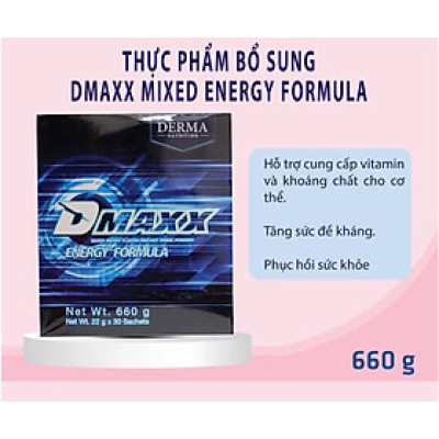 DMAXX thức uống bổ sung vitamin năng lượng có đường DAMODE 43 gói màu xanh mỗi gói 22gr