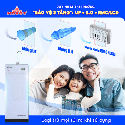 Máy Lọc Nước ROBOT LUX PRO 2410W-UR Công Nghệ Lọc Tích Hợp R.O + UF - Hàng Chính Hãng