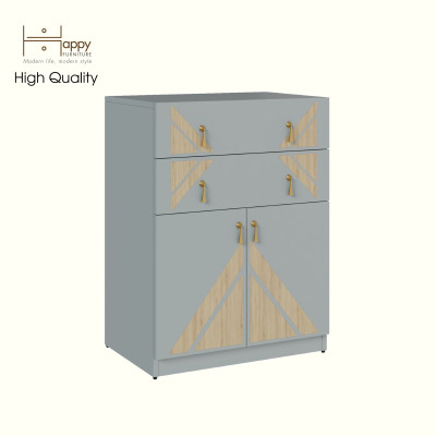 [Happy Home Furniture] CHARIS , Tủ lưu trữ 2 cửa mở - 2 ngăn kéo , 60cm x 40cm x 80cm ( DxRxC), TCM_119