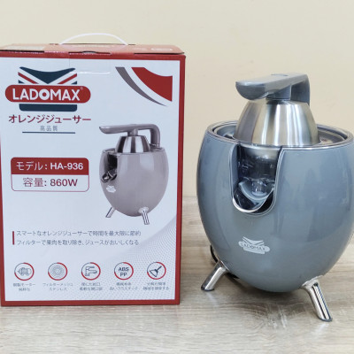 Máy vắt cam công suất lớn Ladomax - Công suất 860W - moto đồng - có linh kiện thay - Màu Xám - Hàng chính hãng
