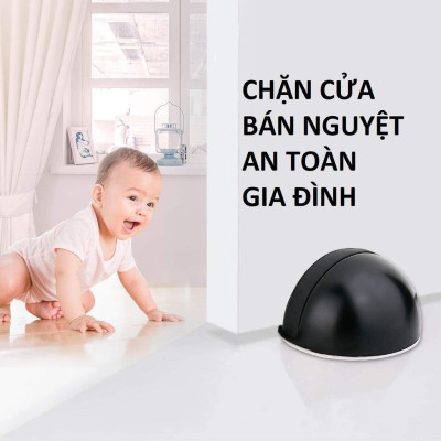 Chặn Cửa Bán Nguyệt , Sử Dụng Miếng 3M Gắn Sàn Không Khoan Sàn, Giá Rẻ, An toàn, Tiện dụng cho gia đình. TakyHome 1100