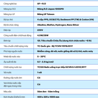 Máy Lọc Nước ROBOT LUX PRO 2410W-UR Công Nghệ Lọc Tích Hợp R.O + UF - Hàng Chính Hãng