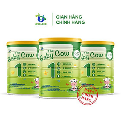  Combo 3 lon Sữa Non The Baby Cow 1  (900gr)