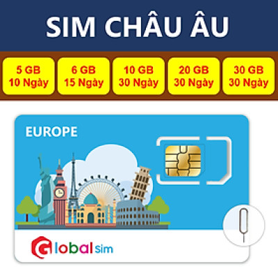 SIM CHÂU ÂU 40 NƯỚC - GÓI CỐ ĐỊNH (HÀNG CHÍNH HÃNG)
