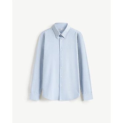 Áo sơ mi tay dài nam oxford kẻ sọc nhỏ. Form Fitted - RT 10S25SHL022 | ROUTINE CÀ MAU