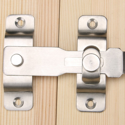 Chốt Khóa Cài Cửa KUNBE Bằng Thép Không Gỉ, Then Cửa Có Chốt Cố Định Thanh Gạt Loại To An Toàn, Chắc Chắn