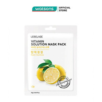 Mặt Nạ Lebelage Vitamin Solution Mask Pack Elastic Cleanliness Chiết Xuất Từ Chanh 25g