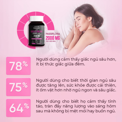 Viên uống cải thiện tình trạng mất ngủ và ngủ kém Powergra Gentle Dreams - Hộp 60 viên