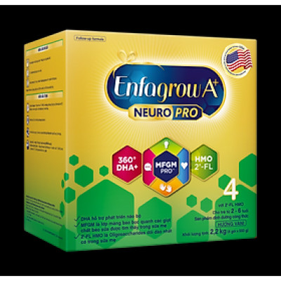 Sữa bột Enfagrow A+ NeuroPro 4 với 2’-FL HMO cho trẻ từ 2 – 6 tuổi – 2.2kg