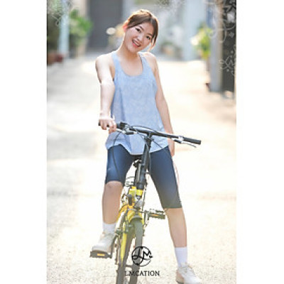 Bộ đồ thể thao nữ LMcation - Áo thun thể thao Nova - Xanh tím & Quần Lửng Đa Năng Rita - Xanh đen 