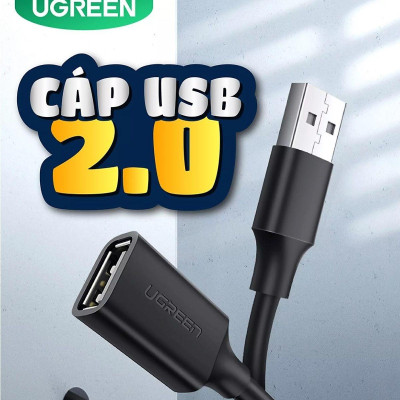 Ugreen UG10318US103TK 5M màu Đen Cáp tín hiệu nối dài USB 2.0 lõi thuần đồng - HÀNG CHÍNH HÃNG