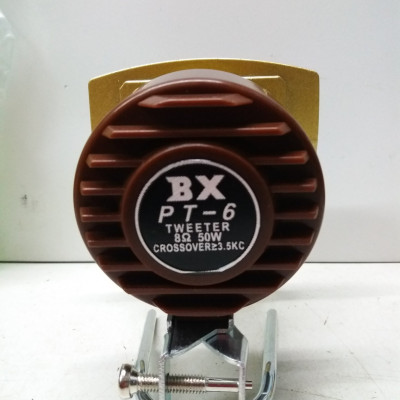 Bộ 2 loa treble cao cấp BX PT6 họng đúc, thiết kế chắc chắn phù hợp với mọi không gian, màu vàng đồng làm tăng sự sang trong cho dàn âm thanh của bạn.