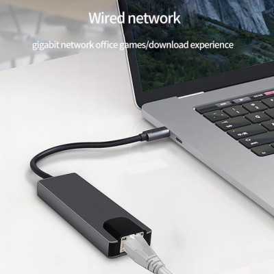 Cáp USB Type-C Ra 5 Cổng HDMI 4K, USB 2.0 Và RJ45 - Hàng Nhập Khẩu