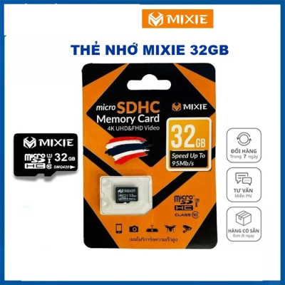 Thẻ Nhớ Mirco SD Mixie 64Gb - Thẻ Nhớ Mixie 32Gb Class 10 Chuyên Ghi Hình Cho Camera, Máy Ảnh và Điện Thoại - Hàng Chính Hãng