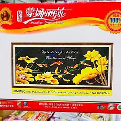 Tranh thêu chữ thập, tranh thêu kín Gia hòa vạn sự hưng MN0090