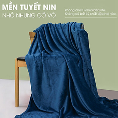Mền tuyết NIN House - Dark Blue siêu mềm mịn nhiều kích cỡ 1m3x2m, 1m6x2m tuyết nhung ấm áp
