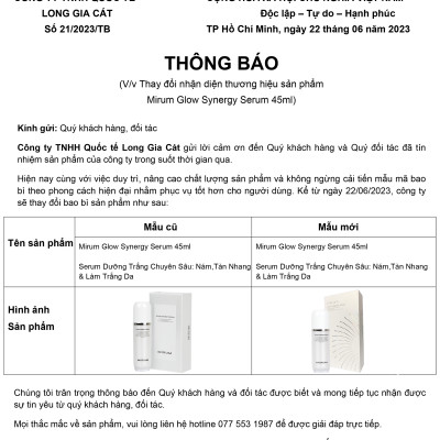 Tinh Chất dưỡng trắng da #Nám, #Tàn_Nhang & Làm_Trắng Da Mirum 45ml – Mirum Glow Synergy Serum