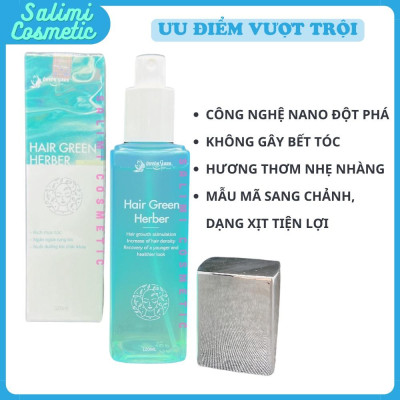 COMBO 2 Chai Xịt Kích Mọc Tóc Thảo Dược HAIR GREEN HERBER Quyên Lara 120ml, Phục Hồi Tóc Rụng