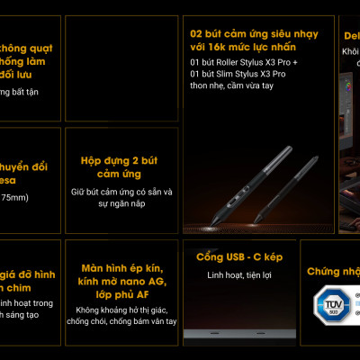 XP-PEN Artist Pro 19 (Gen 2) – Bảng Vẽ Màn Hình 4K Chuẩn Màu Calman Verified - Hàng Chính Hãng