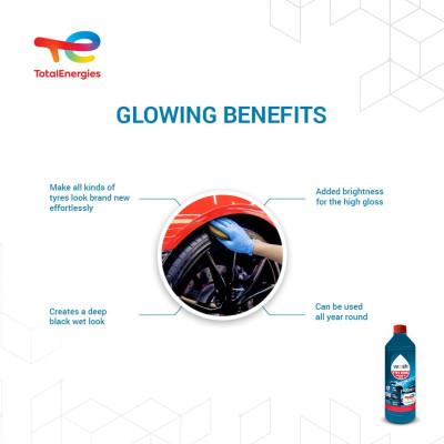 Dung dịch đánh bóng và bảo dưỡng lốp ô tô Total Energies TE-TS500 500ml - Giảm nhiệt độ lốp xe, chống lão hóa, nứt nẻ, phục hồi màu đen lốp xe