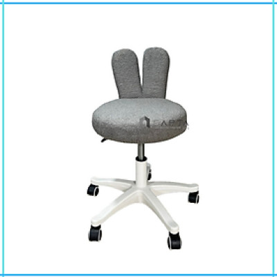 Ghế xoay trang điểm bọc nệm vải lông cừu cao cấp tựa lưng tai thỏ chân tăng giảm CE1019-F -  Cute rabbit make up chair