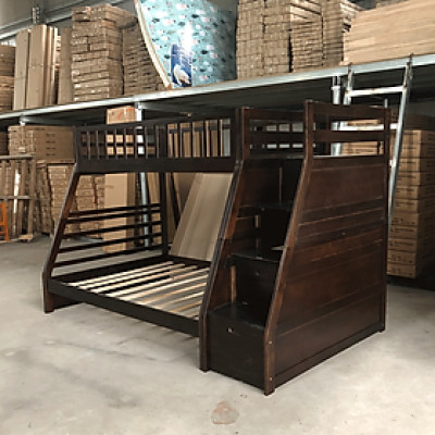 [Miễn phí vận chuyển, lắp đặt] Giường tầng xuất khẩu Exeter 1m/1m4 thang hộp-IBIE
