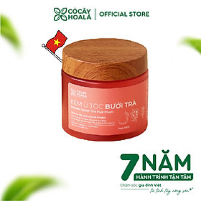 Kem Ủ Tóc Bưởi Trà Cỏ Cây Hoa Lá - Bổ Sung Keratin Thủy Phân Siêu Dưỡng Phục Hồi Tóc Hư Tổn 200g