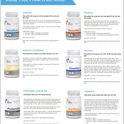 [ Hộp 60 viên ] Vet Expert Sản phẩm tăng cường miễn dịch cho chó mèo Veto Mune