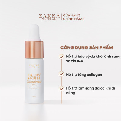 [GIFT] Sample Serum (Tinh Chất) Vitamin C Zakka Naturals GlowFruit+ Brightening 4ml