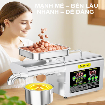 Máy ép dầu ăn thực vật chuyên dụng, dùng trong gia đình. Thương hiệu Mỹ cao cấp Septree - T2S -  HÀNG CHÍNH HÃNG