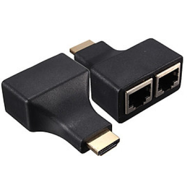 Bộ nối dài HDMI Extender 30m bằng dây lan RJ45 - Hàng Nhập Khẩu