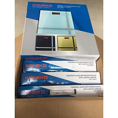 Cân sức khỏe điện tử, cân bàn, mặt kính KANEKO Nhật Bản, vàng/xanh đen/trắng, GIAO MÀU BẤT KỲ, BH 12 Tháng