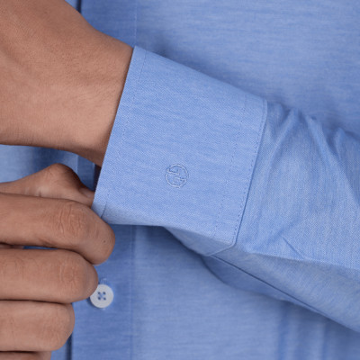 Áo sơ mi nam tay dài màu xanh Navy sáng không túi GENTITI by Thái Tuấn - 1C805HAKT018