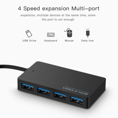 Hub 4 Cổng USB 3.0 - Hàng Nhập Khẩu Hub USB 3.0 Chia 4 cống Cao Cấp - Cổng chia USB Cao Cấp