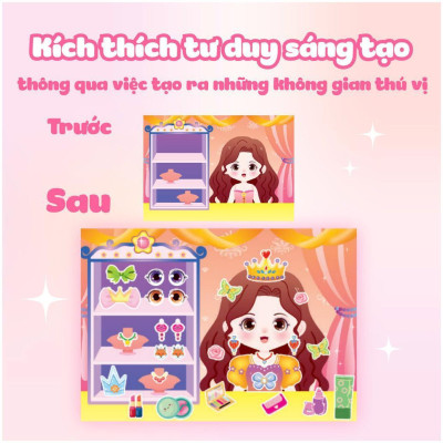 Sách - Công Chúa Cherry - Sách Bóc Dán Sticker Cho Bé Gái - Combo 5 Cuốn - Megabook