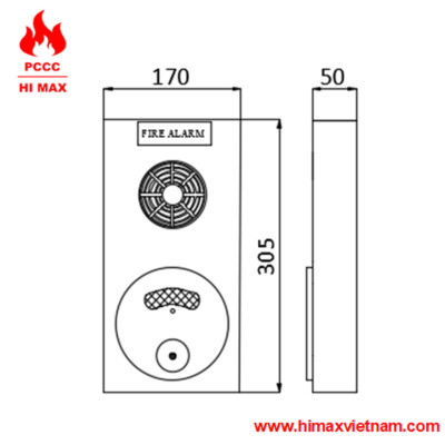 Hộp kết hợp chuông báo động hi max HM4009 S