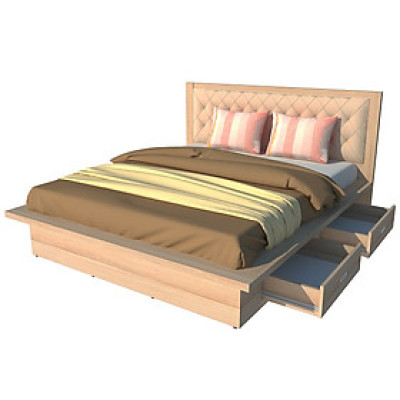 Giường ngủ 2 hộc kéo Tundo 180cm x 200cm