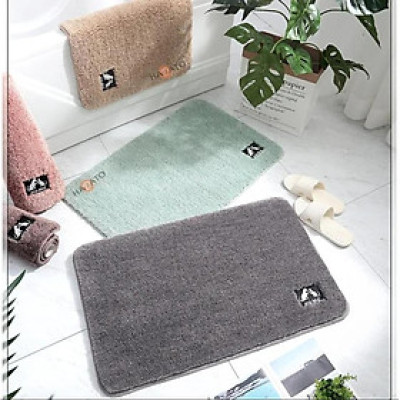 Thảm Lau Chân Nhà Tắm Phòng Khách Cao Cấp Chống Trượt Phần Lông - Giao mầu ngẫu nhiên
