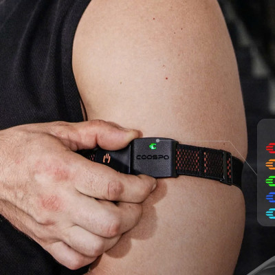 Cảm Biến Nhịp Tim Đeo Tay Cho VĐV Chuyên Nghiệp Coospo HW9 Calories HRM ANT+ BLE5.0 IPX67 Tương Thích Garmin Bryton IGPSPORT