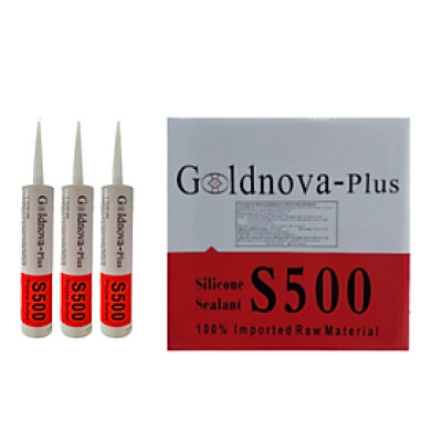 Keo Silicone Goldnova S500-1 Hộp; Hộp =25 Lon/300ml; Màu Trong