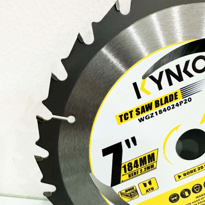 Lưỡi cưa gỗ TCT 24 răng đường kính phi Ø 184mm KYNKO WGZ184024P20_NEW24