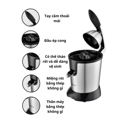 Máy vắt cam, máy ép cam SOKANY SK-651E - Công suất 350W, vắt cam nhanh chóng, tiện lợi, dễ dàng vệ sinh, sử dụng - HÀNG CHÍNH HÃNG