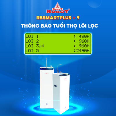 MÁY LỌC NƯỚC NÓNG THÔNG MINH ROBOT RBSmartPlus-9 - Hàng Chính Hãng