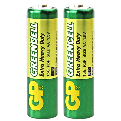 Vỉ 2 Pin Tiểu GP Greencell Extra Heavy Duty AA 1.5V - GP 15G-2U2